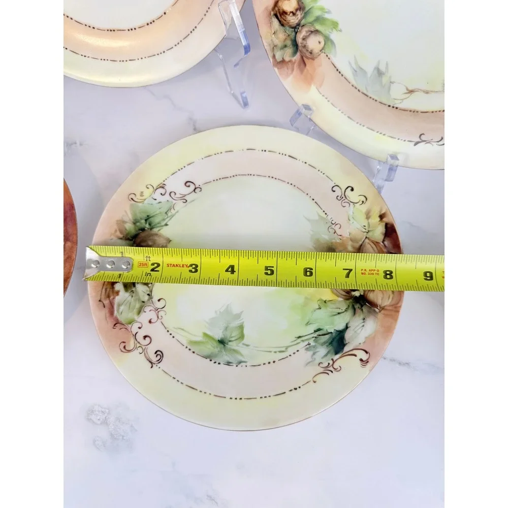 VTG Favorite Bavaria Porcelain Hand Painted Cream Fruits Nuts 8 1/4